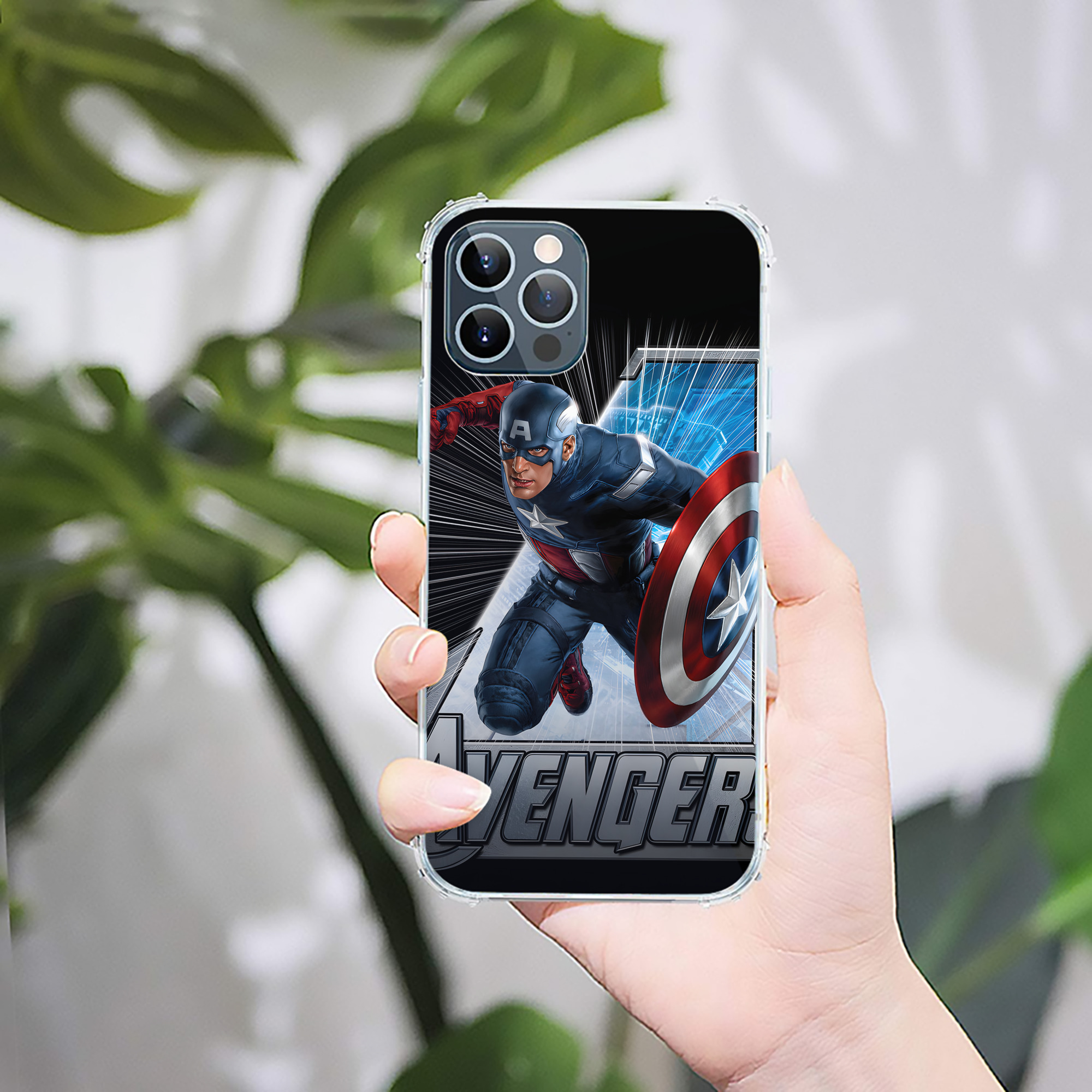 （画像用） アベンジャーズ The Avengers 【iPhone 12シリーズ対応】透明スマホケース（クリアソフトケース）